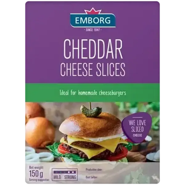 Emborg Cheddar Cheese Slices 150g