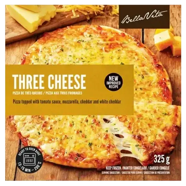 Bella Vita Frozen Three Cheese Pizza 325g