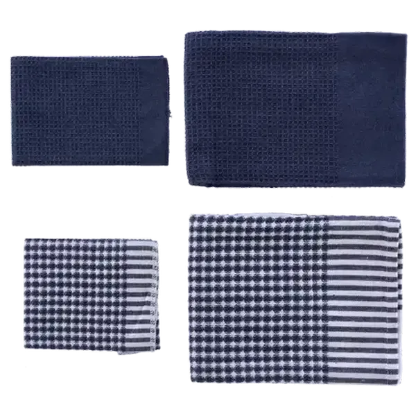 Essentials Woven Kitchen Cloths & Swabs 4-Pack (Colour May Vary)
