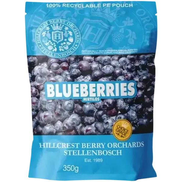 Hillcrest Berry Orchards Frozen Blueberries 350g