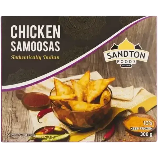 Sandton Foods Frozen Chicken Samoosas 12 Pack