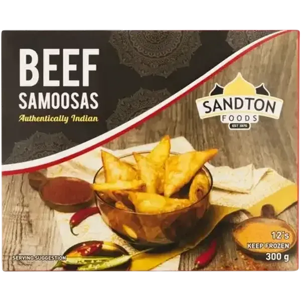 Sandton Foods Frozen Beef Samoosas 12 Pack