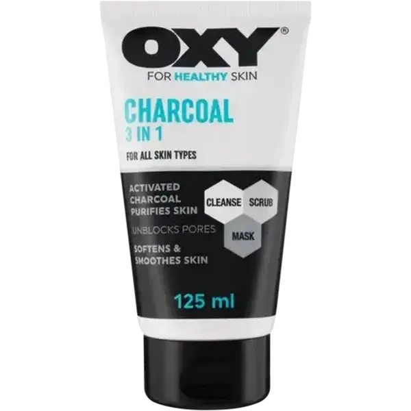 OXY 3-In-1 Charcoal Face Mask 125ml