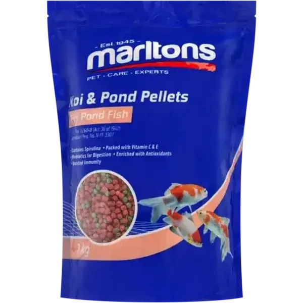 Marltons Koi & Pond Pellets Fish Food 1kg