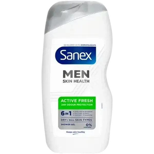 Sanex Men Skin Health Active Fresh 6-in-1 Shower Gel 500ml