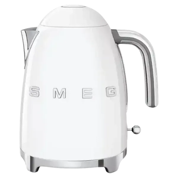 Smeg Glossy White Retro Electric Cordless Kettle 1.7L