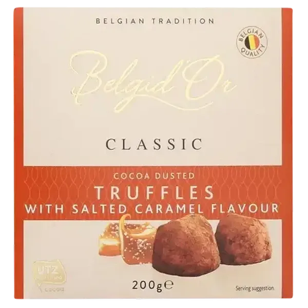 Belgid'Or Classic Cocoa Dusted Truffles With Salted Caramel Flavour 200g