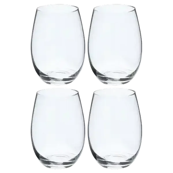 Maison Forine Leona Lead-Free Crystal Stemless Wine Glasses 4-Pack