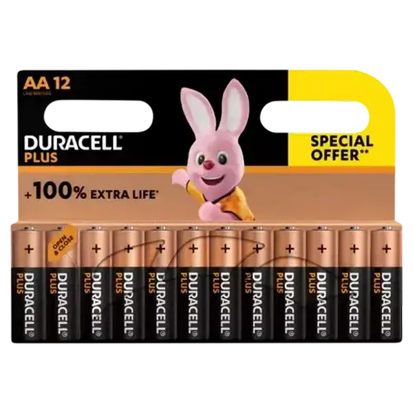 Duracell Plus AA Alkaline Batteries 12-Pack