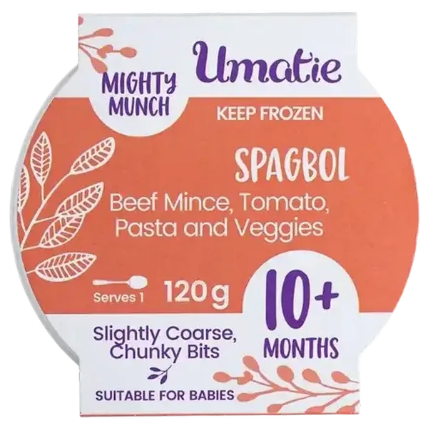 Umatie Frozen Mighty Munch Spagbol Tub Baby Food 10+ Months 120g