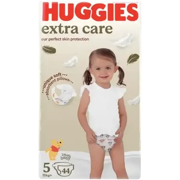 Huggies Extra Care Size 5 Diapers 44 Pack (15kg)