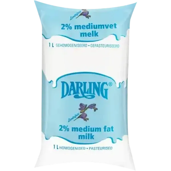 Darling 2% Medium Fat Milk 1L