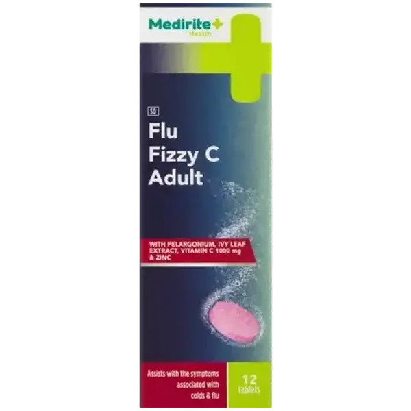 Medirite Adult Flu Fizzy C Tablets 12 Pack