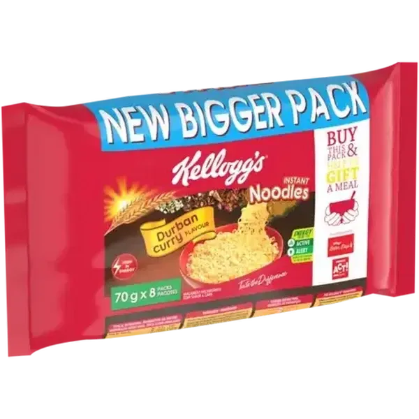 Kellogg's Durban Curry Flavoured Instant Noodles 8 x 70g