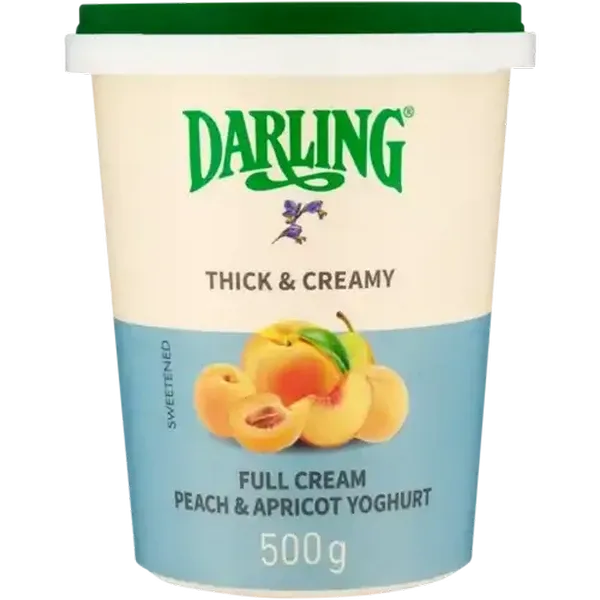 Darling Full Cream Peach & Apricot Yoghurt 500g