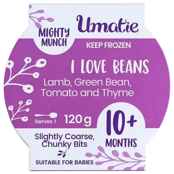 Umatie Mighty Munch I Love Beans Frozen Baby Food 10+ Months 120g