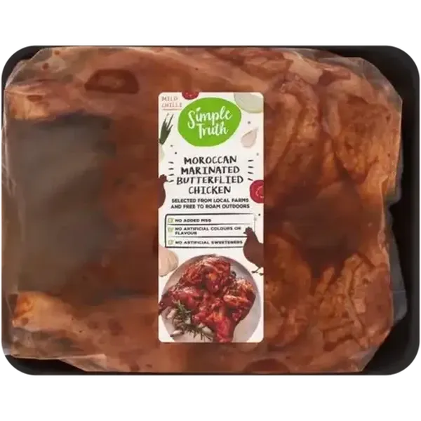 Simple Truth Fresh Moroccan Spatchcock Chicken Per kg