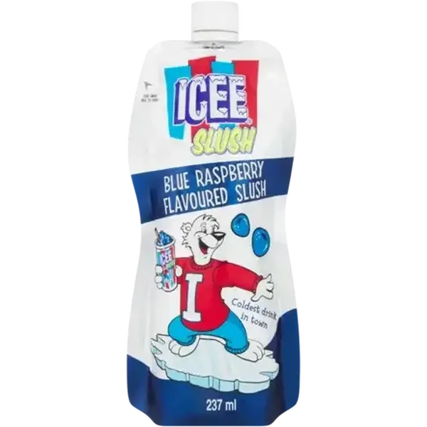 Slush Puppie Blue Raspberry Flavoured Frozen Slushie Pouch 237ml