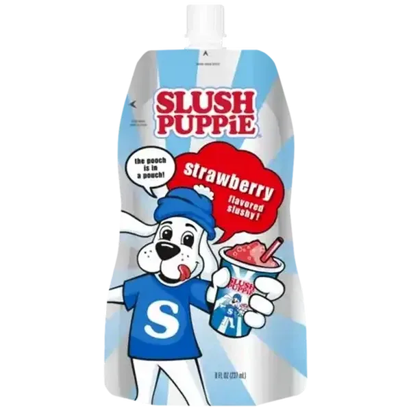 Slush Puppie Strawberry Flavoured Slushy Pouch 237ml