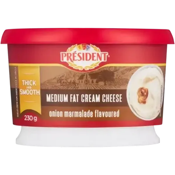 Président Onion Marmalade Medium Fat Cream Cheese 230g