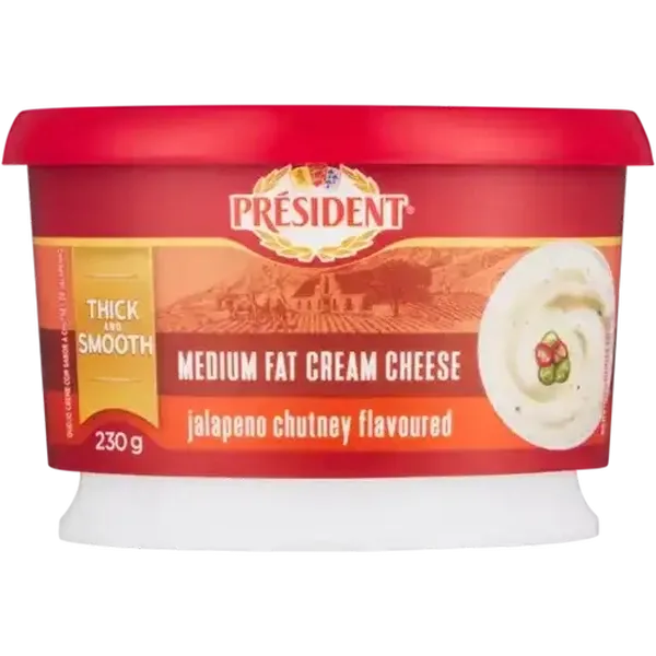Président Jalapeño Chutney Medium Fat Cream Cheese 230g