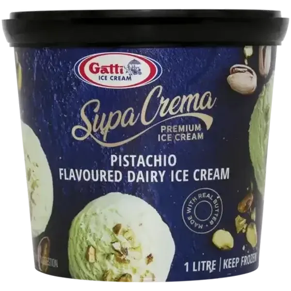 Gatti Ice Cream Supa Crema Pistachio Ice Cream 1L