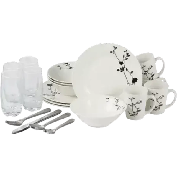 White Porcelain Dinner Starter Kit 32-Piece