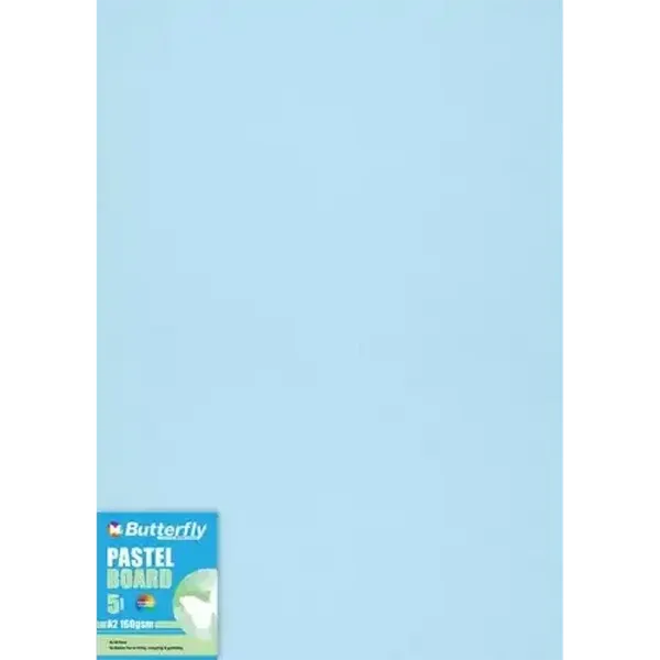 Butterfly A2 Pastel Blue Boards 5-Pack