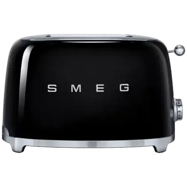 Smeg Glossy Black Retro 2-Slice Toaster 950W