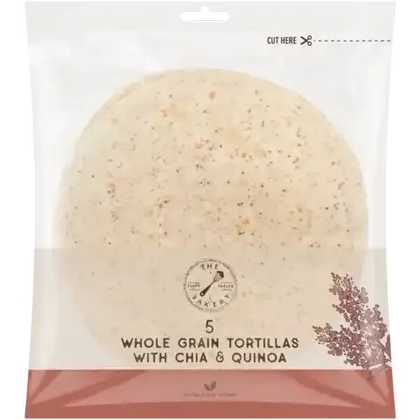The Bakery Whole Grain Tortillas with Chia & Quinoa 5 x 80g