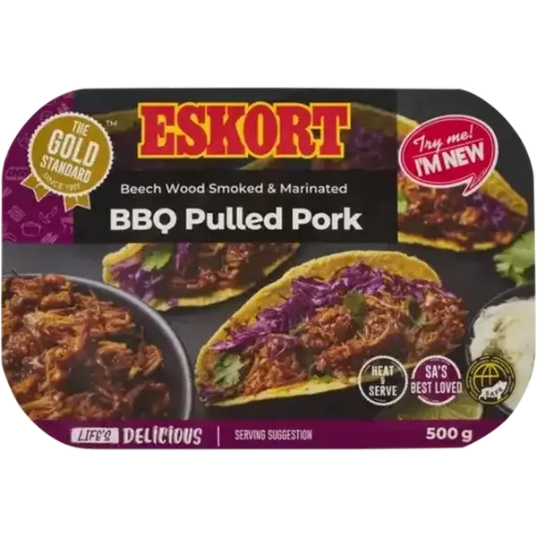 Eskort Frozen Smoked & Marinated BBQ Pulled Pork 500g