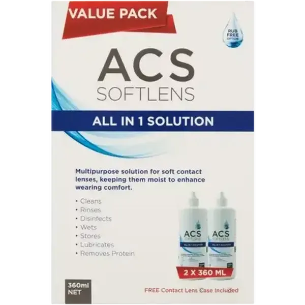 ACS Softlens All In 1 Lens Solution 2 x 360ml