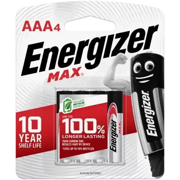 Energizer MAX AAA Alkaline Batteries 4-Pack