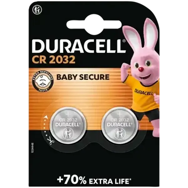 Duracell Lithium CR 2032 Coin Specialty Batteries 3V 2-Pack
