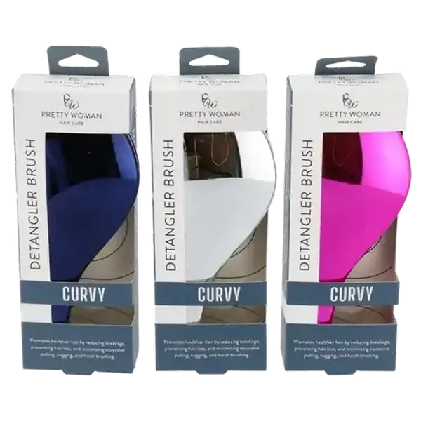 Pretty Woman Curved Styling Detangle Brush (Colour May Vary)