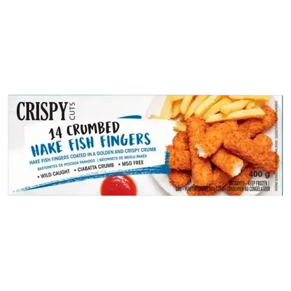 Crispy Cuts Frozen 14 Crumbed Hake Fish Fingers 400g