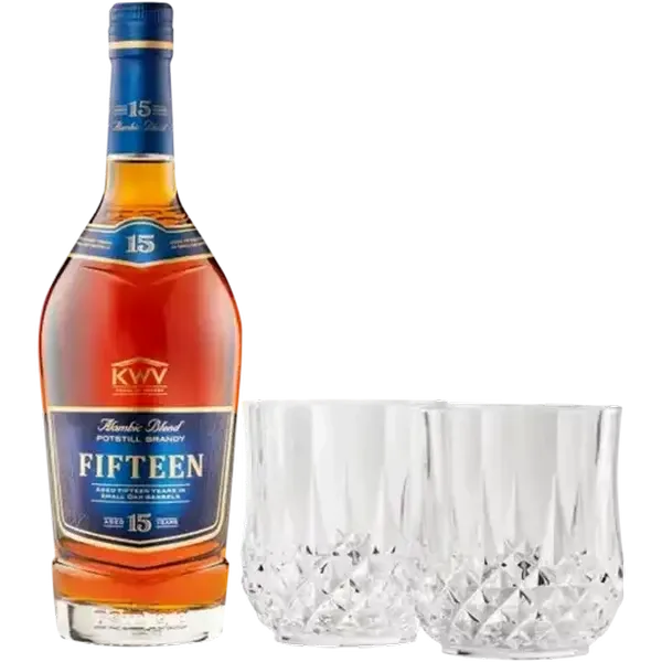 KWV 15 Year Old Brandy 750ml Gift Set