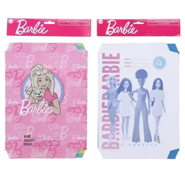 Barbie A4 Book Jackets 5-Pack (Design May Vary)