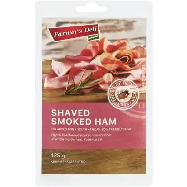 Farmer's Deli Shaved Smoked Ham 125g