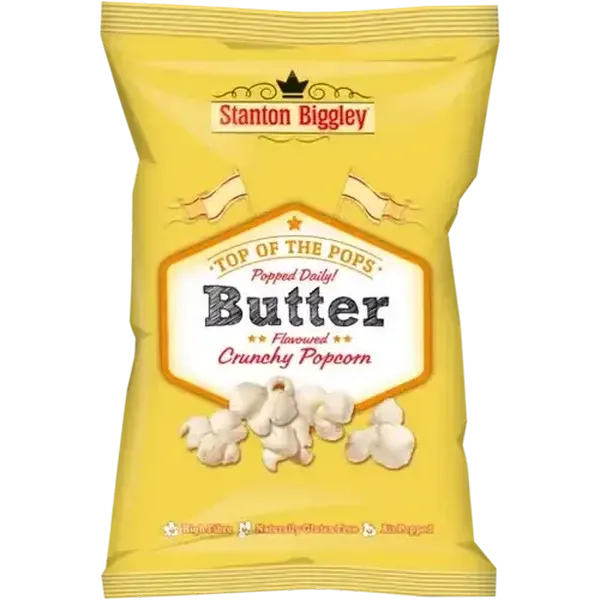 Stanton Biggley Butter Flavoured Crunchy Popcorn 90g