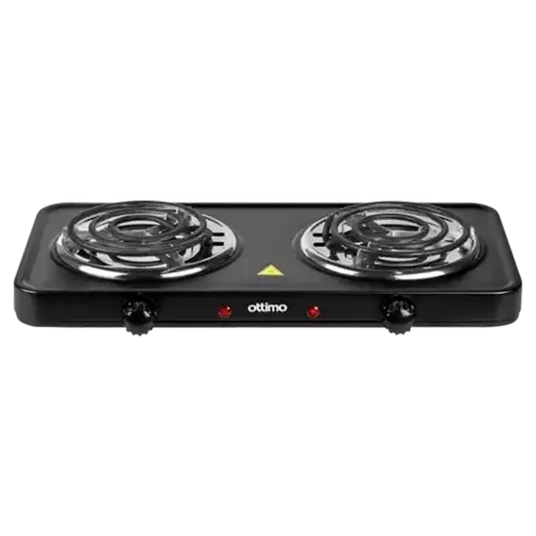 Ottimo Twin Spiral Hot Plate Black 2400W