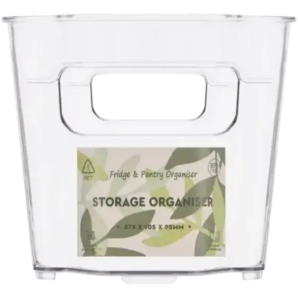 Fridge & Pantry Plastic Narrow Clear Storage Organiser