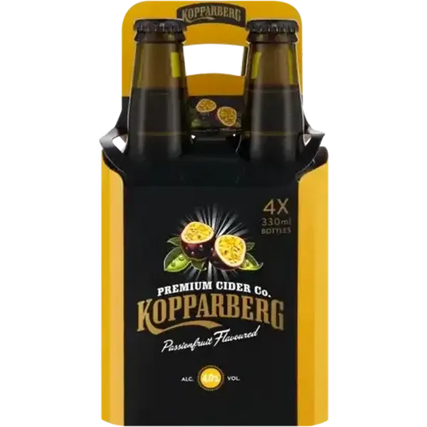 Kopparberg Passionfruit Flavoured Cider Bottles 4 x 330ml