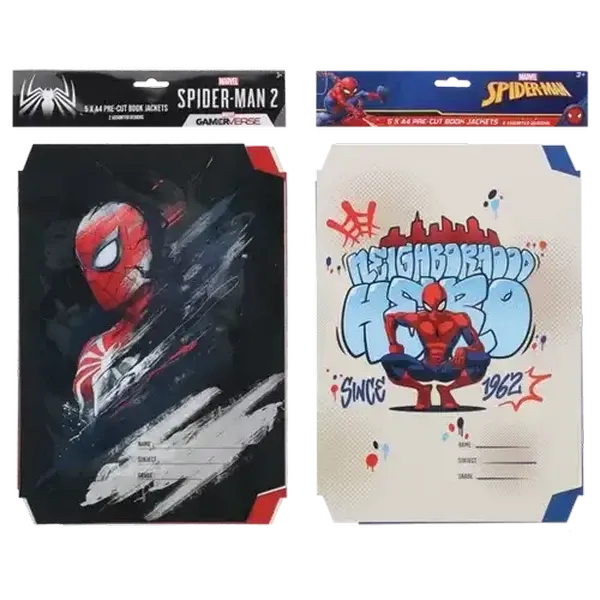 Marvel Spiderman A4 Book Jackets 5-Pack (Design May Vary)