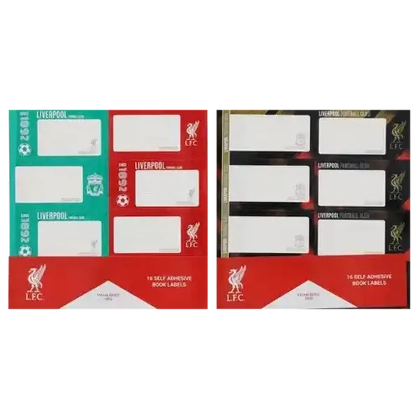 Liverpool FC Book Labels 16-Piece
