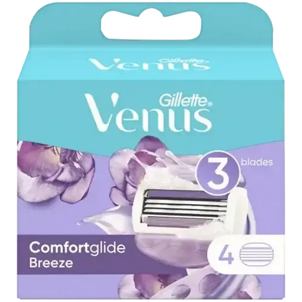 Gillette Venus Breeze Comfortglide Razor Cartridge Refills 4 Pack
