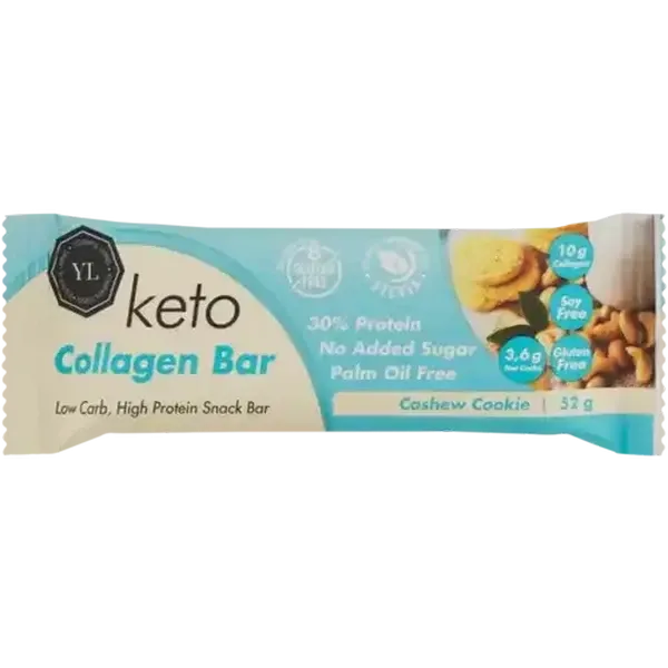 Youthful Living Cashew Cookie Keto Collagen Bar 52g