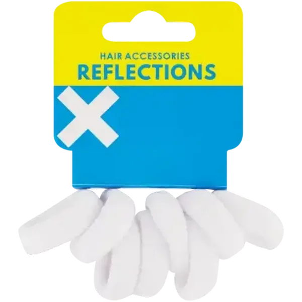 Reflections White Knitted Elastics 8-Pack