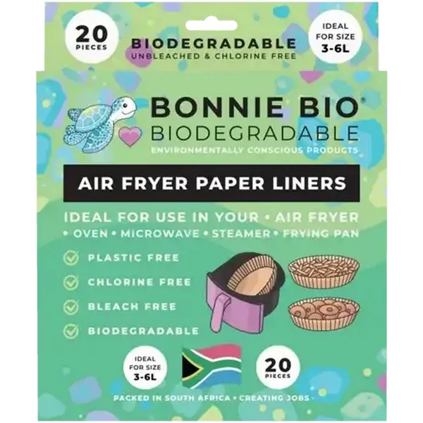 Bonnie Bio Biodegradable Air Fryer Paper Liners 20 Pack