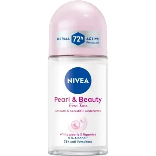 NIVEA Pearl & Beauty Even Tone 0% Alcohol Anti-Perspirant Roll-On 50ml